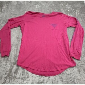 State of Mine California Womens Long‎ Sleeve T-Shirt Size 2XL Pink Front Pocket